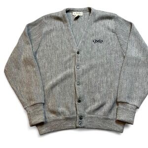 Vintage izod‎ golf preppy academia cardigan sweater size small READ